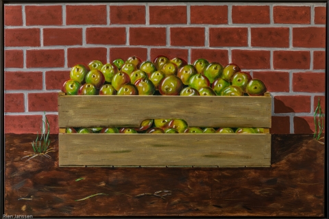 Apples-near-a-wall-80x100-cm