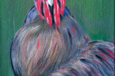 Rooster-Acrylic-on-canvas-40x30-cm