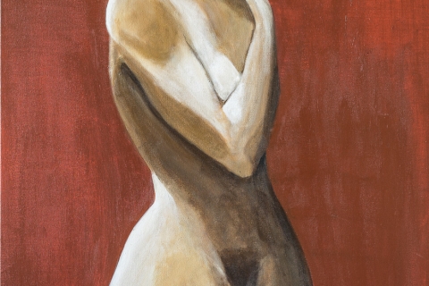 Naked-woman-Acrylic-on-canvas-70x50-cm