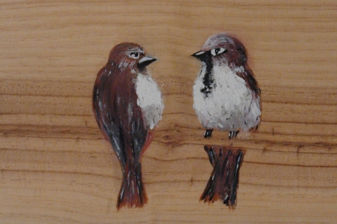 sparrows-Acrylic-on-wood-15x30-cm